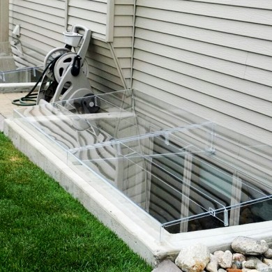 Acrylic Egress Window Well Cover Cement Frame