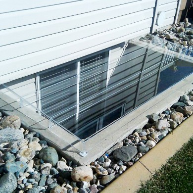 Acrylic Egress Window Well Cover Cement Frame