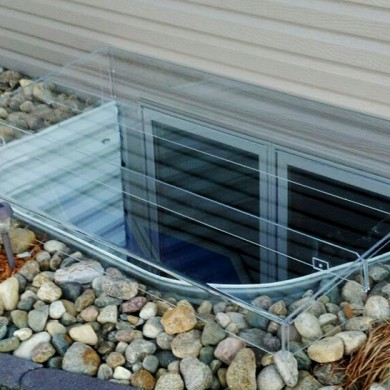 Acrylic Egress Window Well Cover Galvanized Steel