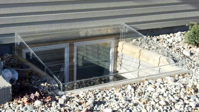 Acrylic Egress Window Well Cover Timber Egress Frame