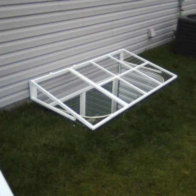Custom Plastics - Aluminum Frame Window Well Cover in Steel